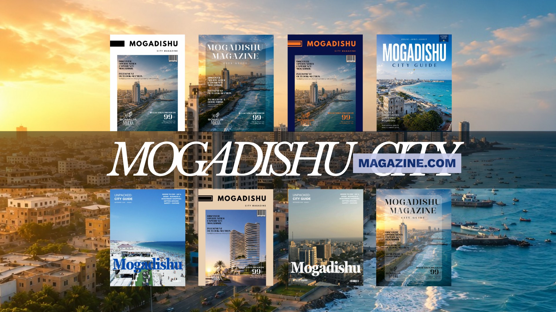 Mogadishu City Magazine — collage of magazine covers